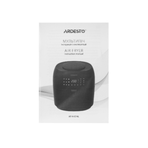 Air fryer ARDESTO 1800W, bowl-5.7L, touch control, 9 auto programs, plastic, black