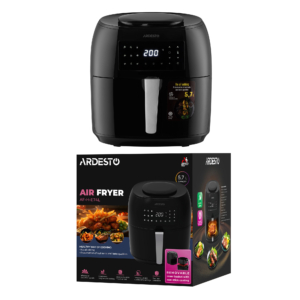 Air fryer ARDESTO 1800W, bowl-5.7L, touch control, 9 auto programs, plastic, black