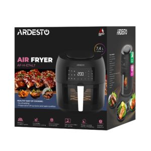 Air fryer ARDESTO 1800W, bowl-7.4L, touch control, 9 auto programs, plastic, black