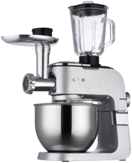 Kitchen machine ARDESTO 1500W, cup-iron, case-iron, nozzles-10, silver-gray