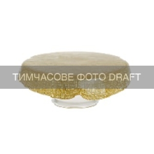 Cake stand Ardesto Golden ice 28х9.5cm, glass, round, golden
