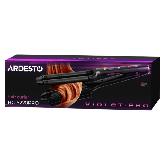 Curling iron ARDESTO for wave curler Violet Pro, 90W, 170-210C, ceramics, black