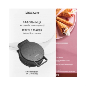 Waffle iron ARDESTO 1200W, device body-plastic, black