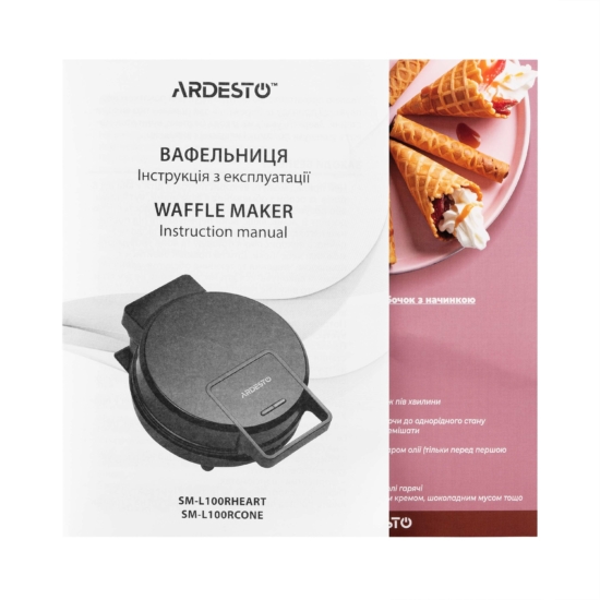 Waffle iron ARDESTO 1200W, device body-plastic, black