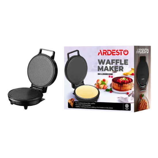 Waffle iron ARDESTO 1200W, device body-plastic, black