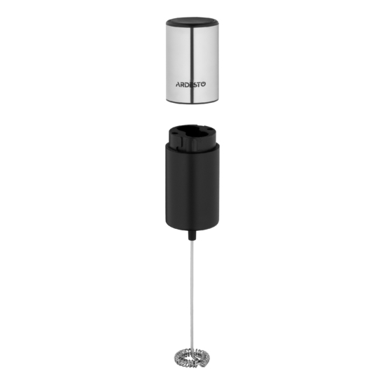 Hand Milk ARDESTO frother MBC-S1SSST ААx2, with stand, black-silver