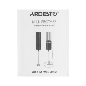 Hand Milk ARDESTO frother MBC-S1SSST ААx2, with stand, black-silver