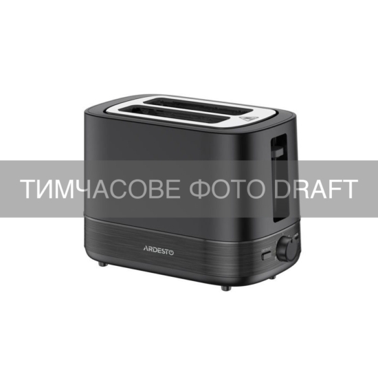 ARDESTO Toaster, 800W, plastic, 2 slots, black