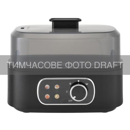 ARDESTO Яйцеварка 300Вт, електр. керування , на 6 яєць, звуков., сигнал, пластик+нерж. сталь, чорний