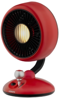 Table fan ARDESTO AviaFan FT-F3600RD desktop, 12cm, rechargeable, backlight, USB-A Type-C, red