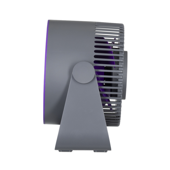 Вентилятор ARDESTO OneBreeze FT-M55GR настільний/настінний, 14см, акумулятор, USB-A Type-C, сірий