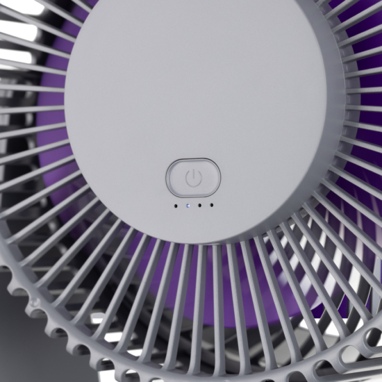 Вентилятор ARDESTO OneBreeze FT-M55GR настільний/настінний, 14см, акумулятор, USB-A Type-C, сірий