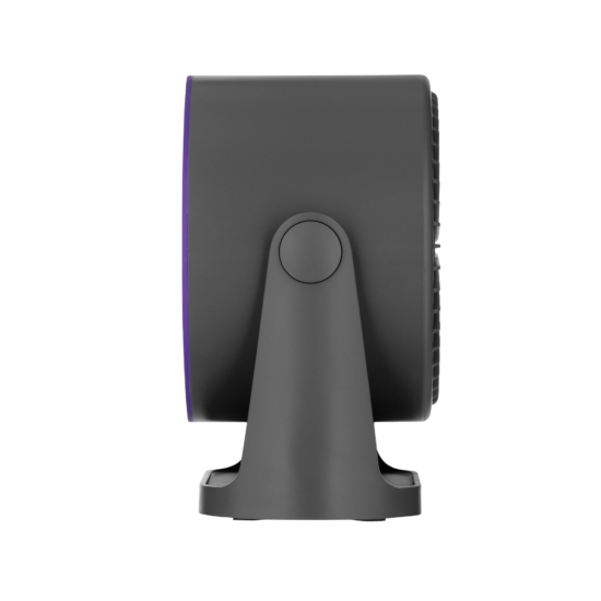 Desktop fan ARDESTO OneBreeze FT-M75GR desktop/wall-mounted, 12cm, electric control, display, rechargeable, USB-A Type-C, grey