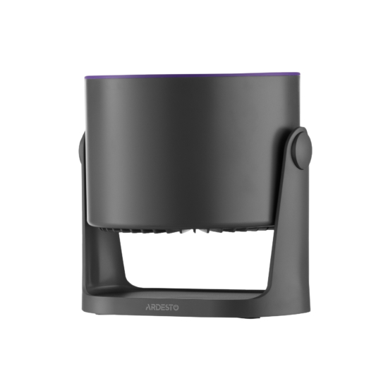 Desktop fan ARDESTO OneBreeze FT-M75GR desktop/wall-mounted, 12cm, electric control, display, rechargeable, USB-A Type-C, grey