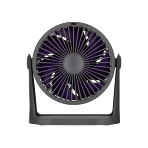 Desktop fan ARDESTO OneBreeze FT-M75GR desktop/wall-mounted, 12cm, electric control, display, rechargeable, USB-A Type-C, grey