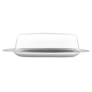 Butter dish Ardesto Gemini, 18?11?4cm, plastic, stainless steel, transparent