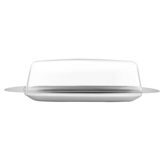 Butter dish Ardesto Gemini, 18?11?4cm, plastic, stainless steel, transparent