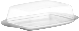 Butter dish Ardesto Gemini, 18?11?4cm, plastic, stainless steel, transparent