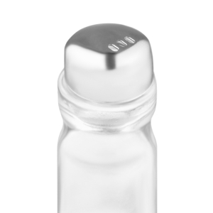 Salt and pepper set with stand Ardesto Gemini, 12cm, 3psc, stainless steel, glass, transparent