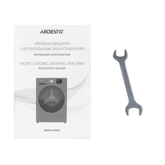 Washing machine ARDESTO front load Black Mars, 6kg, 1200, A, 46.5cm, display, inverter, gray