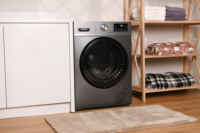 Washing machine ARDESTO front load Black Mars, 6kg, 1200, A, 45cm, display, steam, inverter, grey