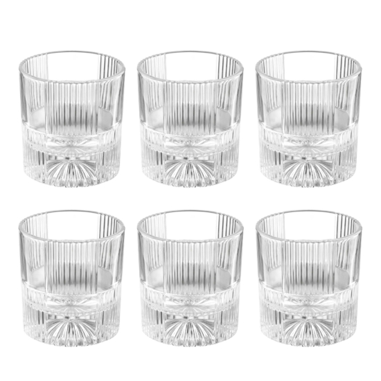 Whiskey glasses set ARDESTO Lynx 300ml, 6pcs, glass, transparent