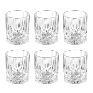 Whiskey glasses set ARDESTO Polaris Rotate 300ml, 6pcs, glass, transparent