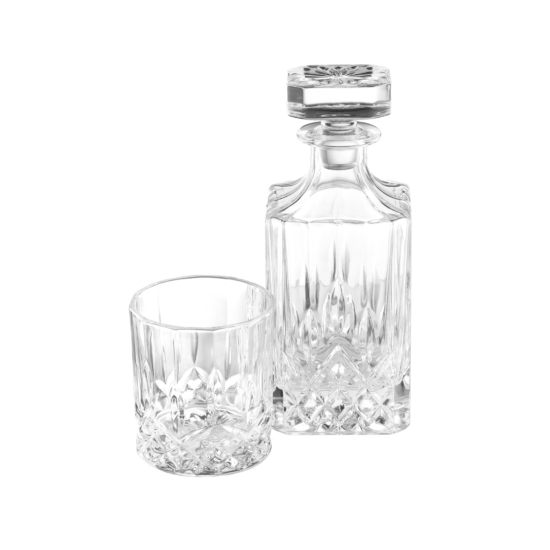 Set for whiskey ARDESTO Polaris, 5 items, glass, transparent