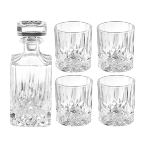 Set for whiskey ARDESTO Polaris, 5 items, glass, transparent