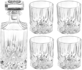 Set for whiskey ARDESTO Polaris, 5 items, glass, transparent