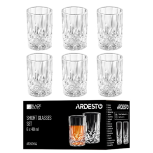 Short glasses set ARDESTO Polaris 40ml, 6pcs, glass, transparent
