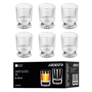 Short glasses set ARDESTO 45ml, 6pcs, glass, transparent