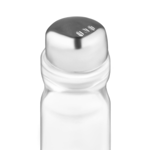 Salt and pepper set with stand Ardesto Gemini, 12cm, 3psc, stainless steel, glass, transparent
