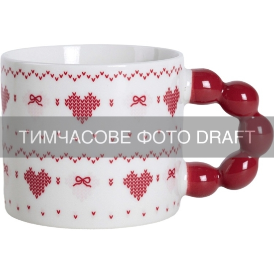 ARDESTO Чашка Love, 340мл, фарфор, многоцветный