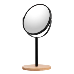 Mirror on stand Ardesto, 19х15х34.5cm, glass, bamboo, metal, plastic, black