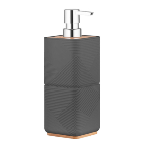 Bathroom set Ardesto Minimalism, 420ml, 3items, polypropylene, bamboo, dark grey
