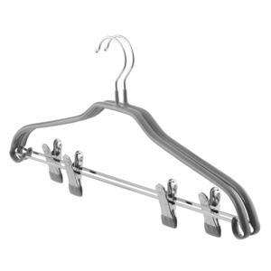 ARDESTO set of hangers with clips, 42 cm, 2 pcs, metal, PVC, grey