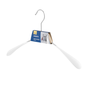 ARDESTO wide hanger, 43 cm, metal, PVC, wood, white