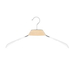 ARDESTO wide hanger, 43 cm, metal, PVC, wood, white