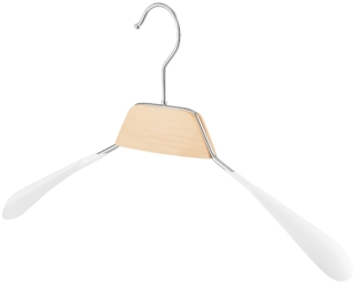 ARDESTO wide hanger, 43 cm, metal, PVC, wood, white