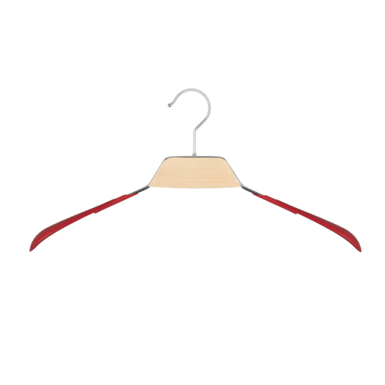 ARDESTO wide hanger, 43 cm, metal, PVC, wood, red