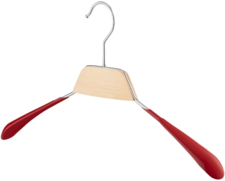 ARDESTO wide hanger, 43 cm, metal, PVC, wood, red