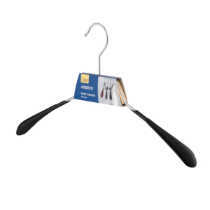 ARDESTO wide hanger, 43 cm, metal, PVC, wood, black