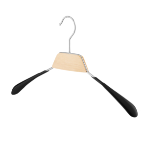 ARDESTO wide hanger, 43 cm, metal, PVC, wood, black