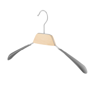 ARDESTO wide hanger, 43 cm, metal, PVC, wood, grey