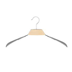 ARDESTO wide hanger, 43 cm, metal, PVC, wood, grey