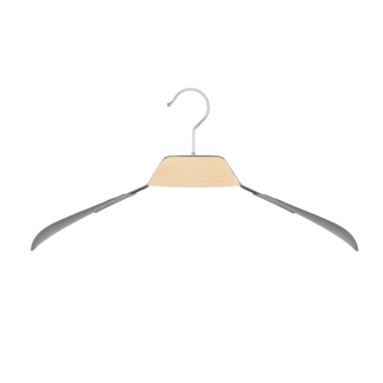 ARDESTO wide hanger, 43 cm, metal, PVC, wood, grey