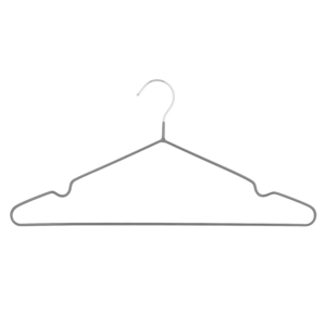 ARDESTO set of hangers, 40.5 cm, 10 pcs, metal, PVC, grey