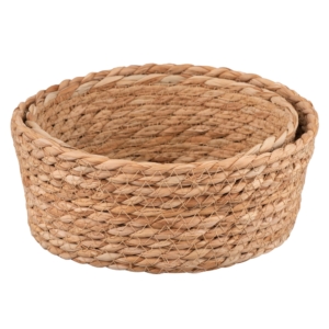 Set of woven basketst Ardesto Prestigio, (18х7cm, 20х8cm), 2 pcs, seagrass, beige