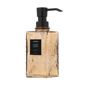 Soap dispenser ARDESTO Minimalism Comcast, 350ml, soda-lime glass, plastic, amber